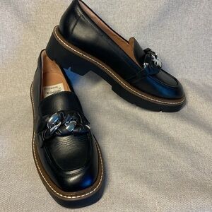 Nordstrom Trinity Black Loafers with Chunky Platform Size 7,5.